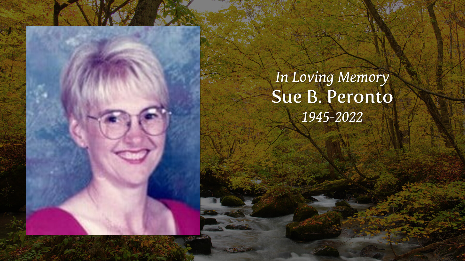 Sue B. Peronto - Tribute Video