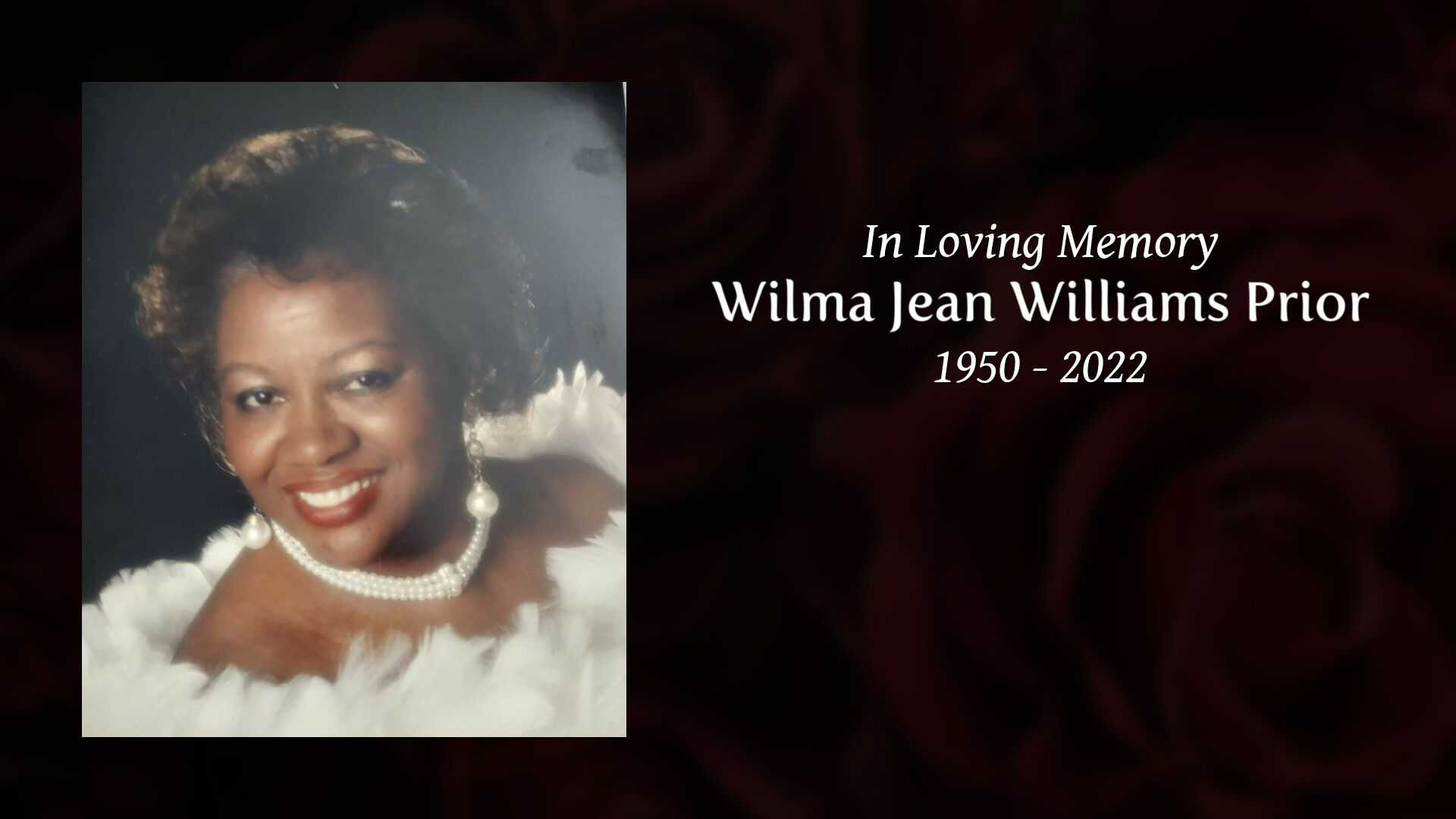 Wilma Jean Williams Prior - Tribute Video