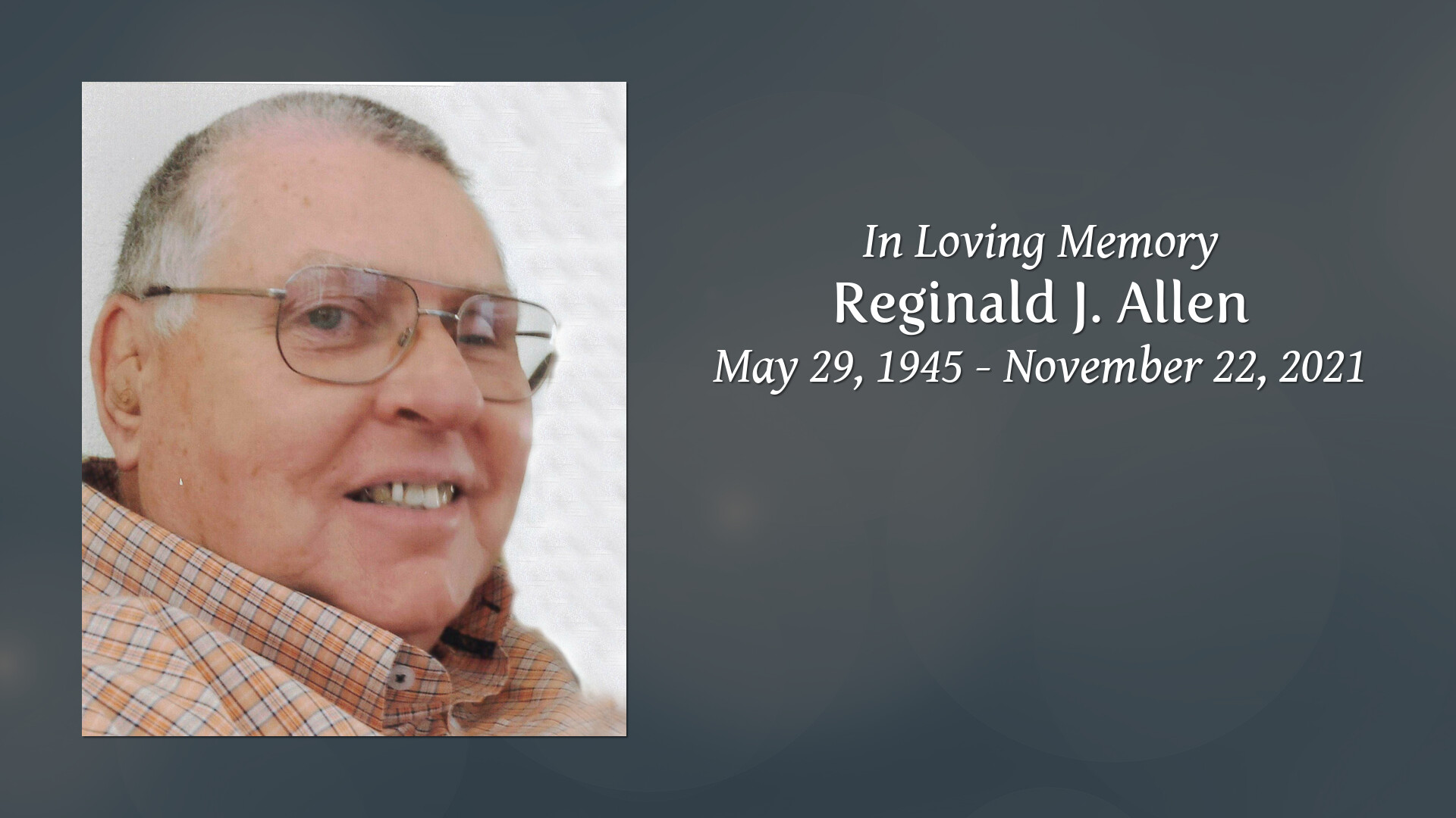 Reginald J. Allen - Tribute Video