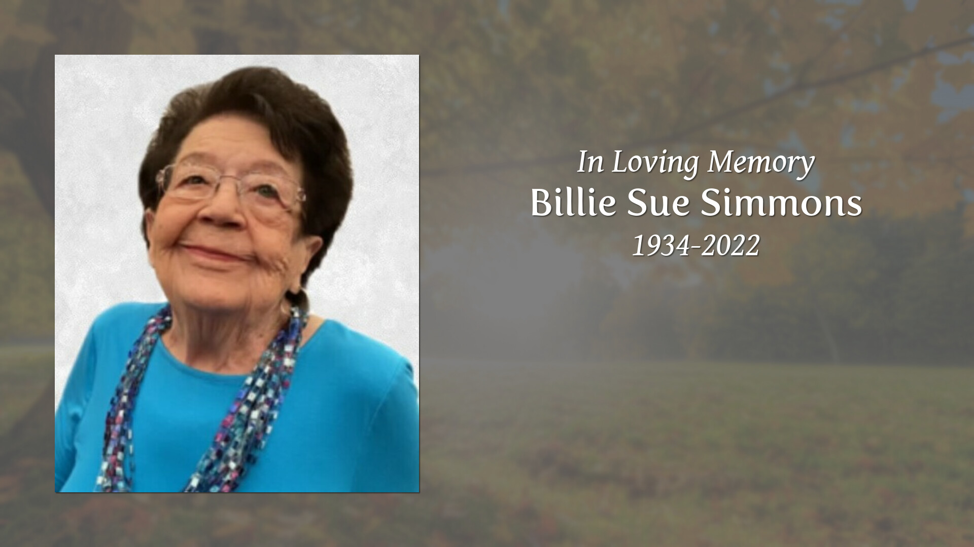 Billie Sue Simmons - Tribute Video