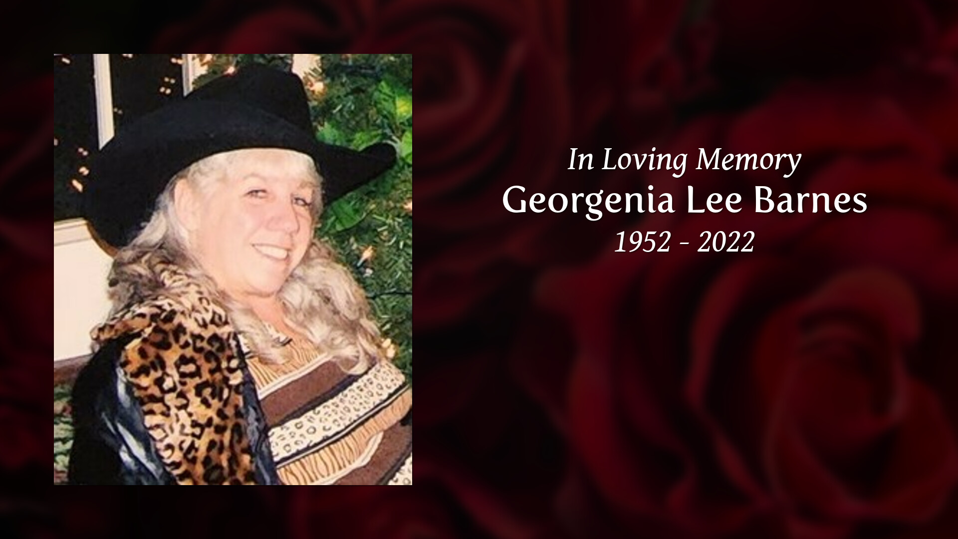 Georgenia Lee Barnes - Tribute Video