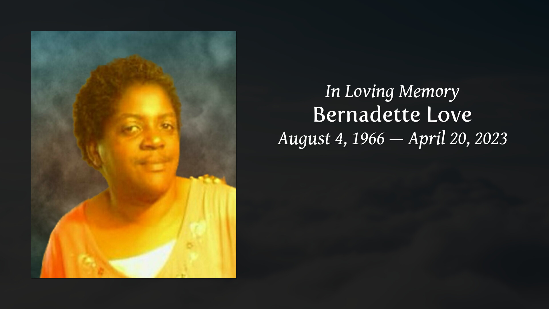 Bernadette Love - Tribute Video