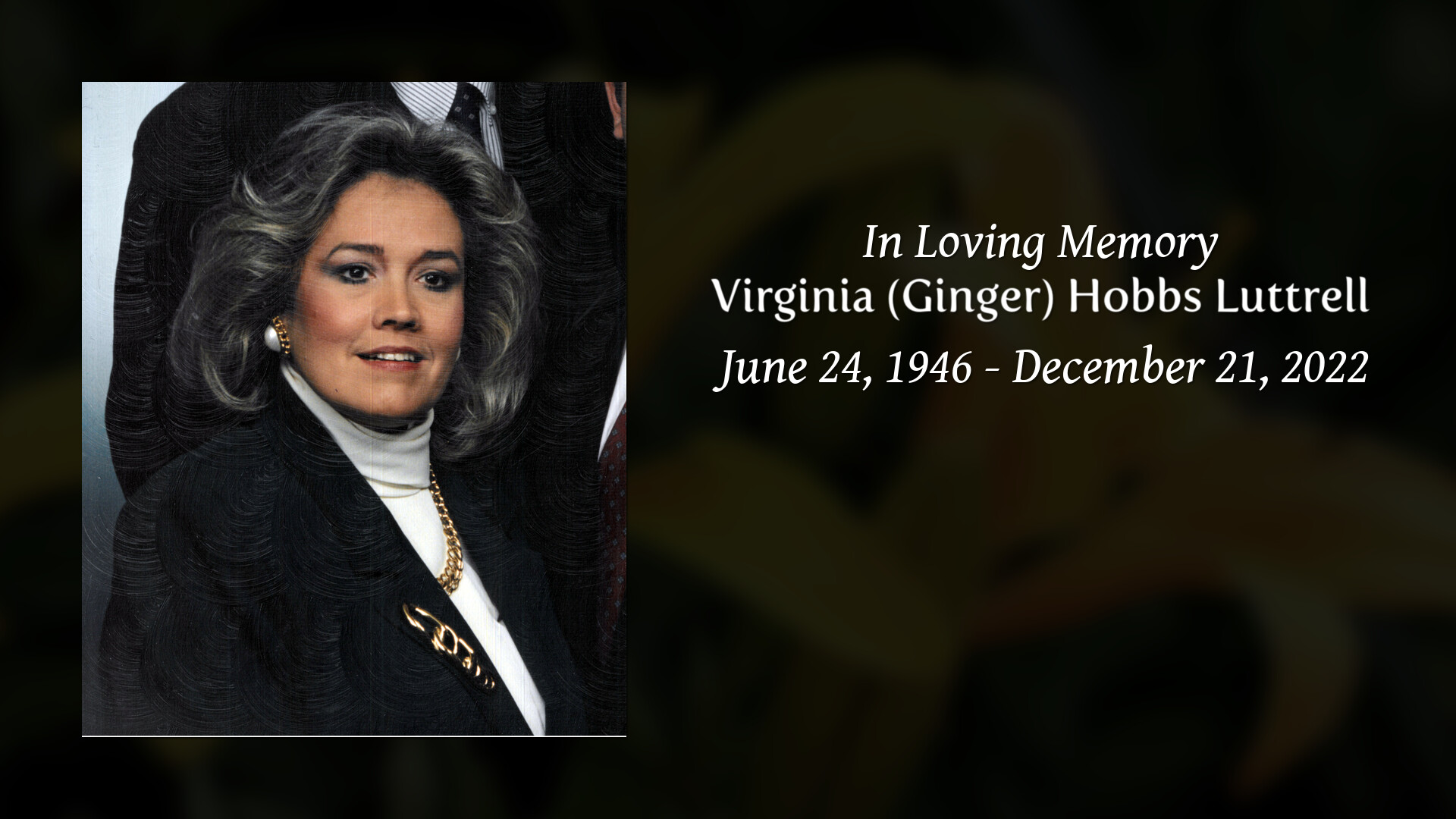 Virginia (Ginger) Hobbs Luttrell - Tribute Video