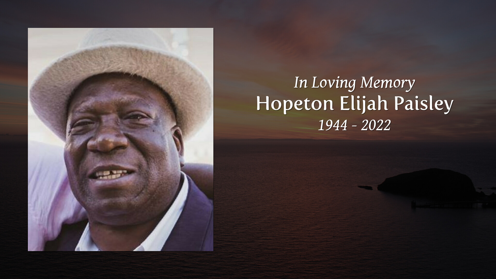 Hopeton Elijah Paisley - Tribute Video