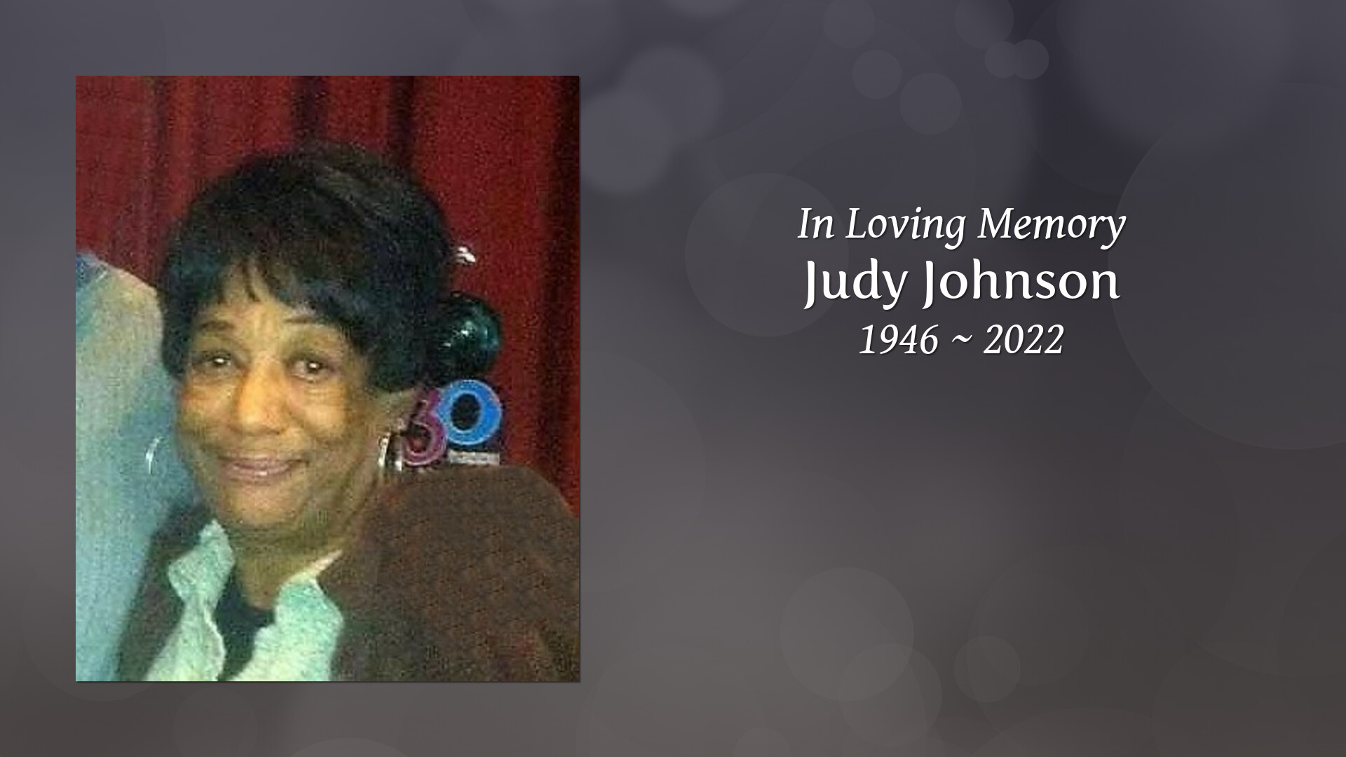 Judy Johnson Tribute Video