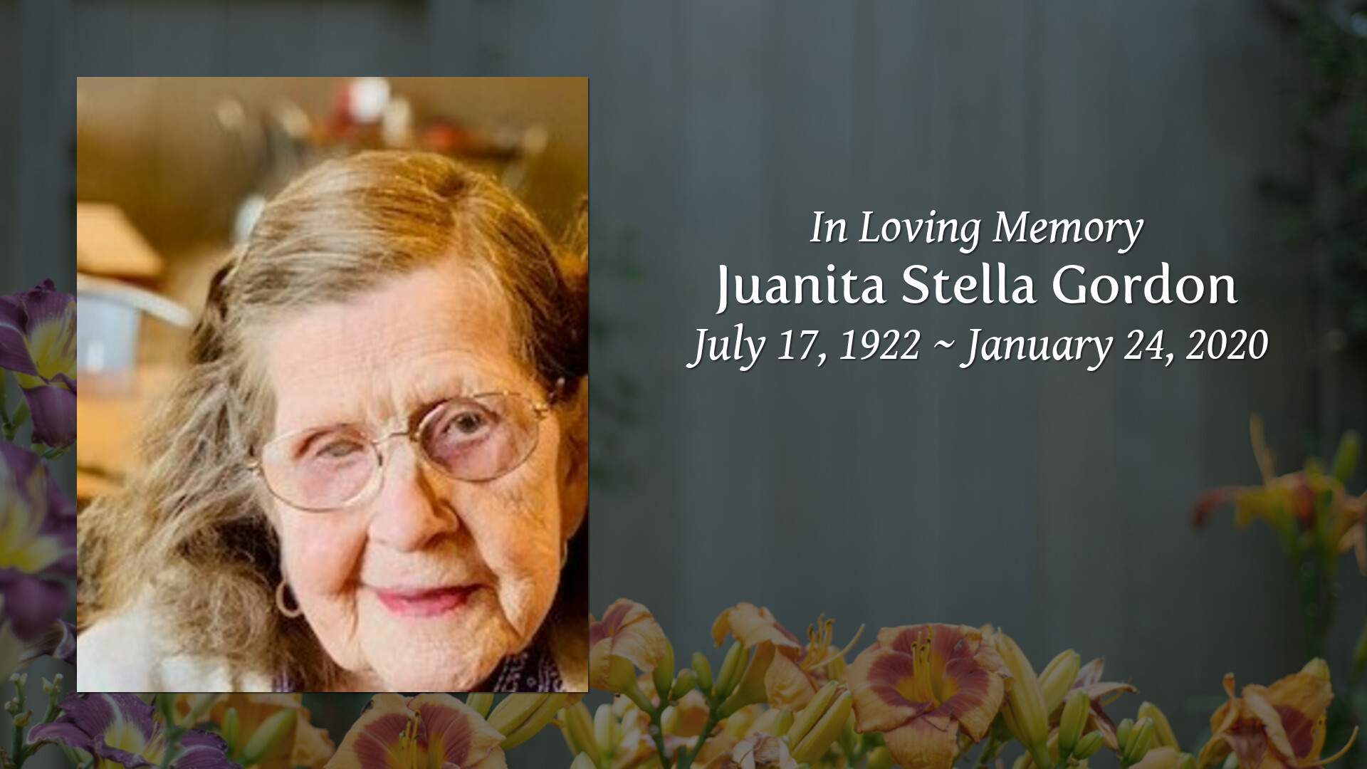 Juanita Stella Gordon Tribute Video