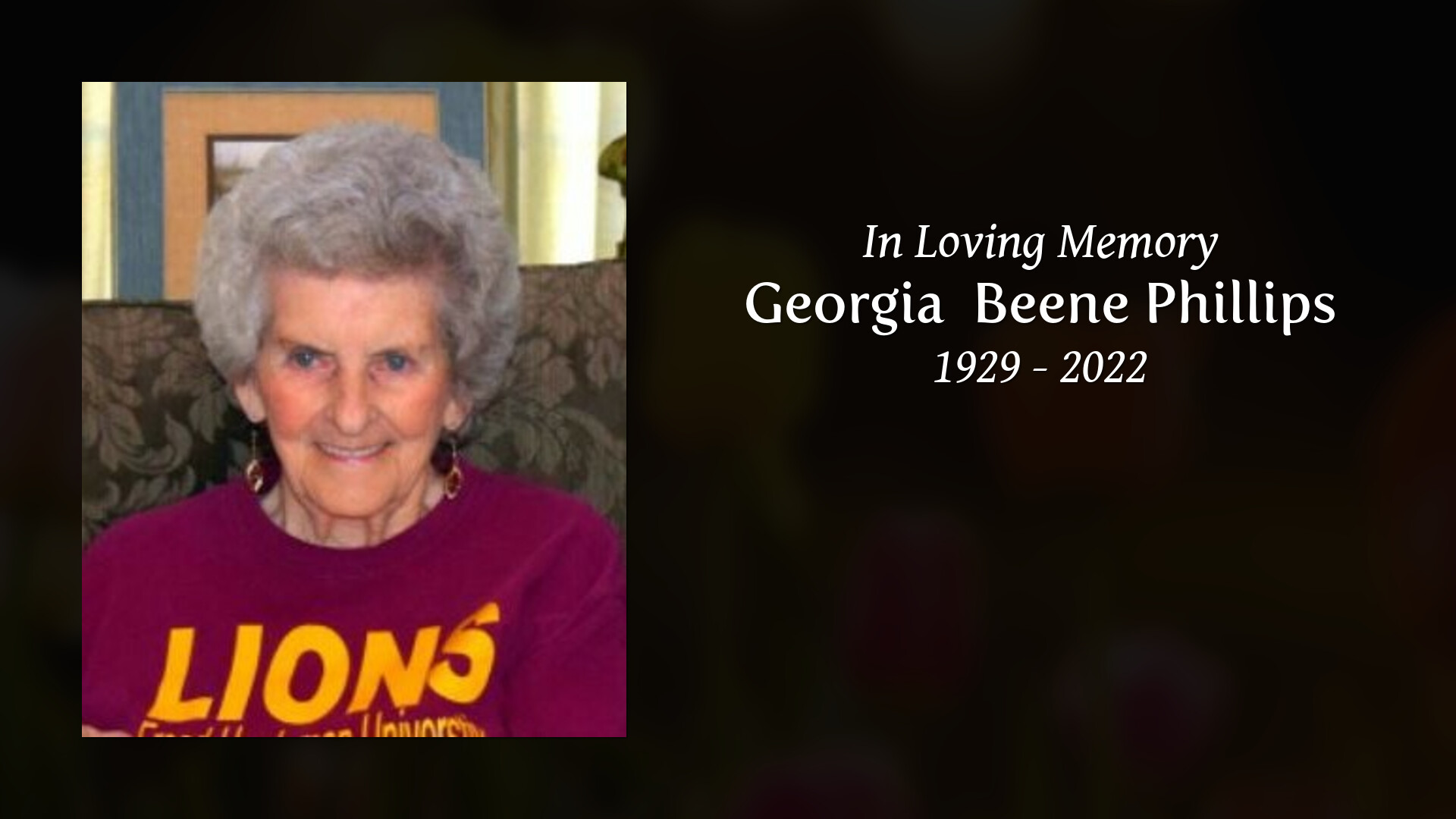 Georgia Beene Phillips Tribute Video