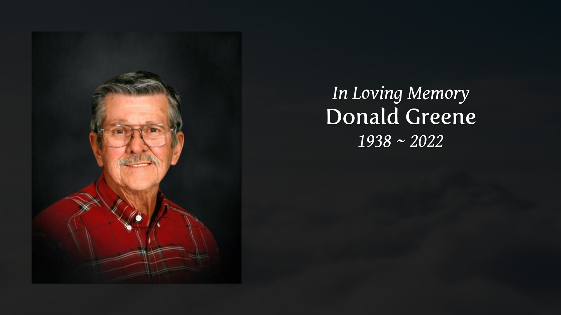 Donald Greene - Tribute Video