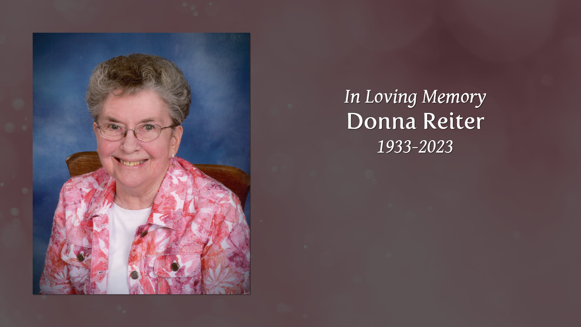 Donna Reiter - Tribute Video