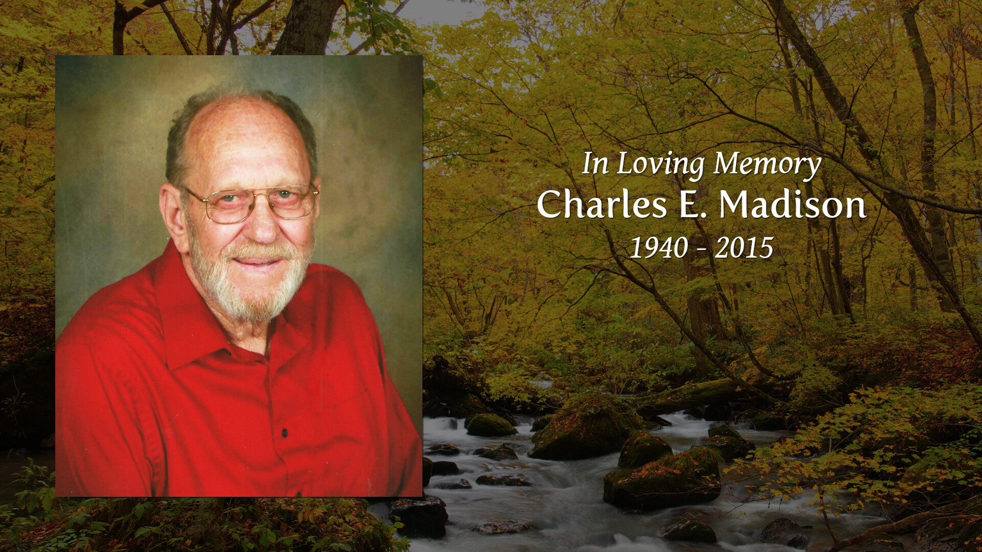 Charles E. Madison - Tribute Video