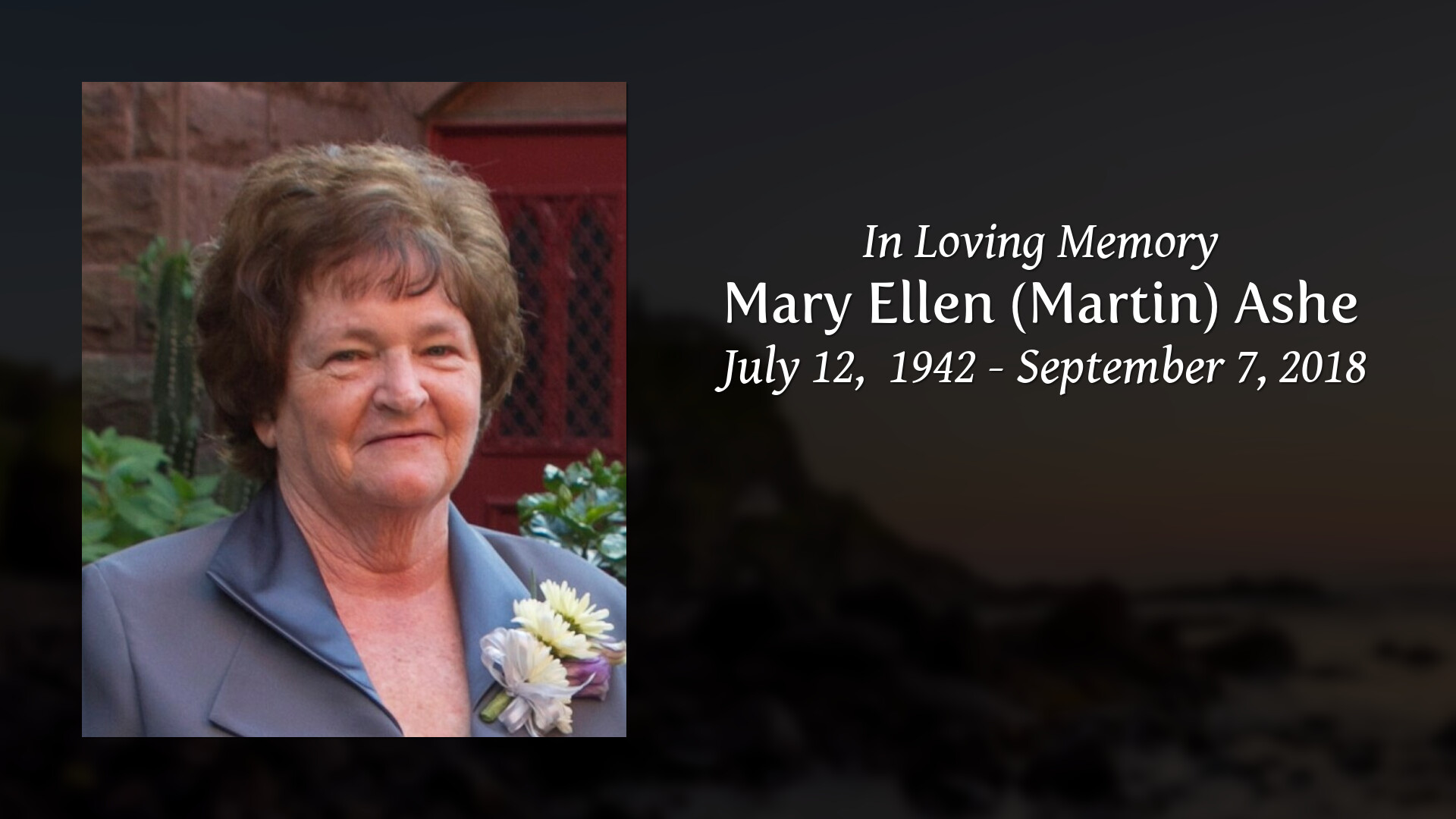 Mary Ellen (Martin) Ashe - Tribute Video